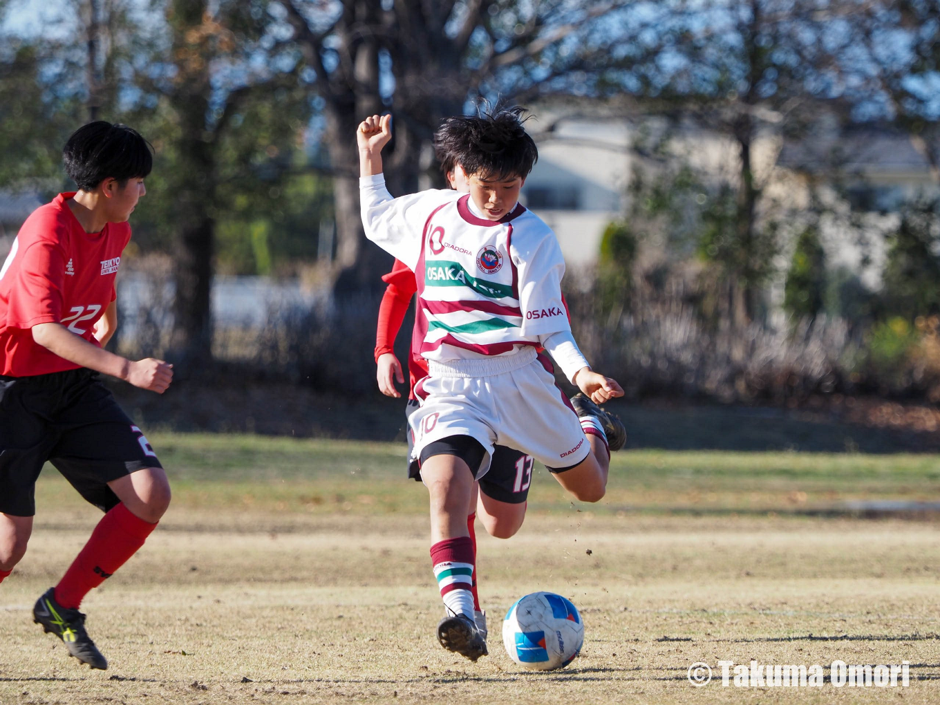 撮影日：2024年3月27日
めぬまカップ予選リーグ、帝京可児戦で2点目のきっかけとなるシュートを放つ。