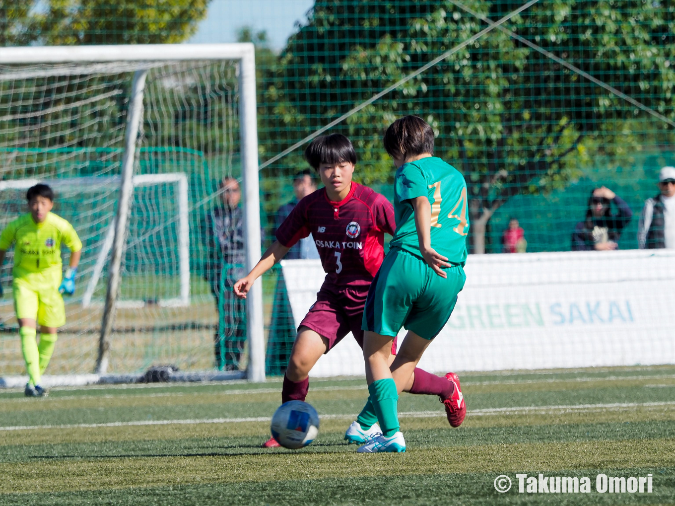 撮影日：2024年11月9日
全日本高校女子サッカー選手権大阪府予選 決勝リーグ