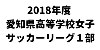 2018年度 愛知県高等学校女子サッカーリーグ１部