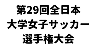第29回全日本大学女子サッカー選手権大会