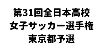第31回全日本高等学校女子サッカー選手権大会東京都予選